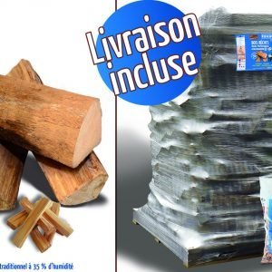 BOIS DE CHAUFFAGE – BÛCHES 40 CM, 3.32M³, 4.5 STÈRES + 16 SACS BOIS D’ALLUMAGE – Image 2