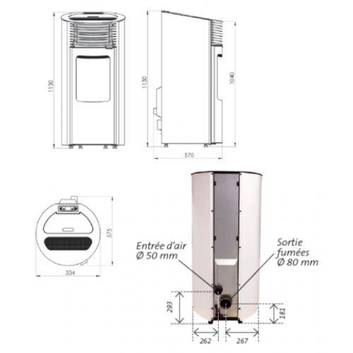 POÊLE À GRANULÉS ETANCHE EMAFLAM REVA 9 KW NOIR + BOITIER WIFI OFFERT – Image 6